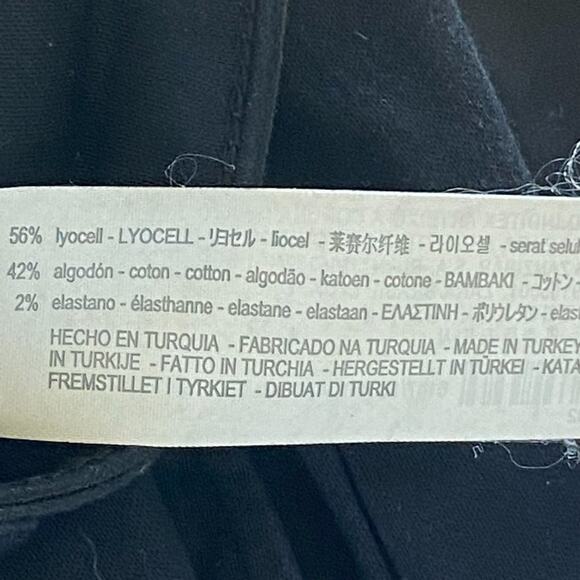 Zara Black Skinny Mid-Rise Chino Trousers Pants NWOT - Picture 10 of 13